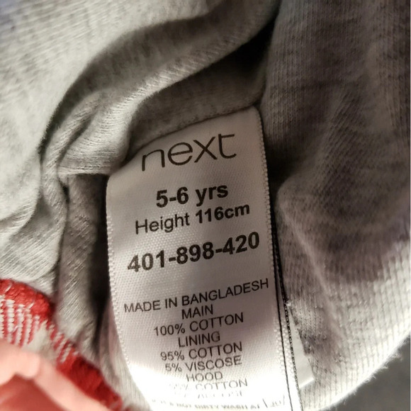 Next Hoodie Flannel Button Down‎ Boy’s 5-6Yrs - Picture 3 of 3
